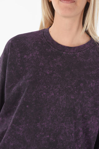 Long Sleeve Tie Dye Effect T-BLONG-B2 Crew-Neck T-shirt