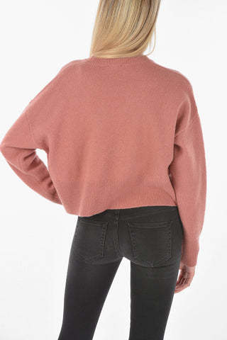 crew-neck M-IDAHI cropped sweater with breast pocket