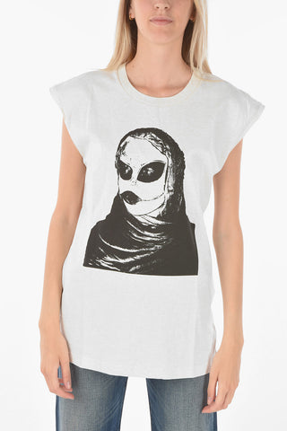 printed sleeveless T-ENKAVEST-B1 t-shirt