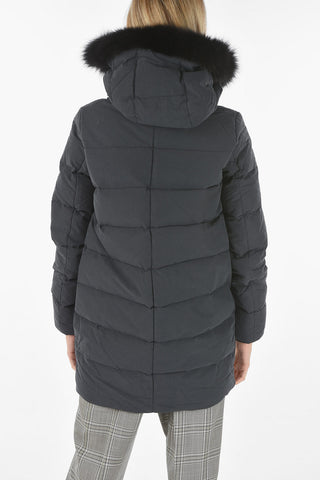 Fox Fur Detail Padded Jacket