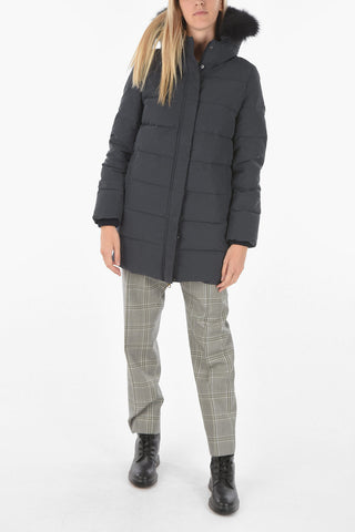 Fox Fur Detail Padded Jacket