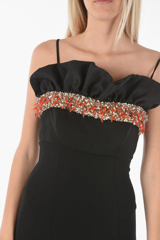 Bead Silk Maxi Dress