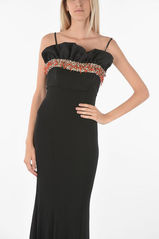 Bead Silk Maxi Dress