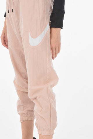 Nylon Jogger with Logo Print