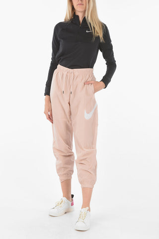 Nylon Jogger with Logo Print