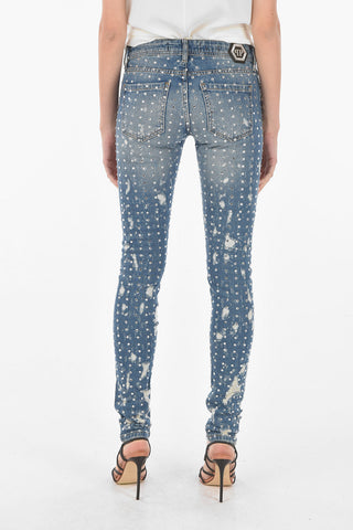 All-Over Rhinestone CRYSTAL Slim Fit Denims