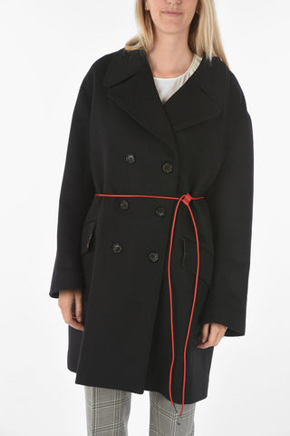 virgin wool and cashmere double breasted Chesterfield coat