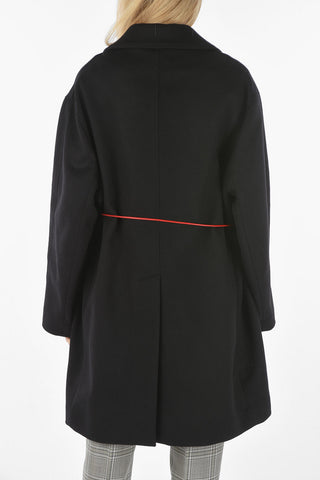 virgin wool and cashmere double breasted Chesterfield coat