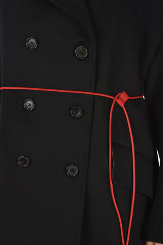 virgin wool and cashmere double breasted Chesterfield coat