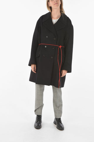 virgin wool and cashmere double breasted Chesterfield coat