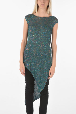 Top Asimmetrico KNOT con Paillettes