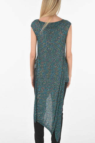 Top Asimmetrico KNOT con Paillettes