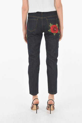 All-Over Crystals POLYA BRADLEY Embroidered Denims