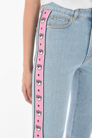 regular fit LOGOMANIA jeans with embroidered profile