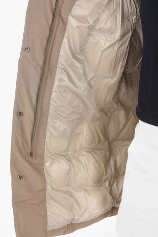 Hidden Closure 2 Pockets PUFFY COCOON Down Jacket with Hood