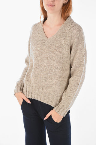 solid color v-neck sweater