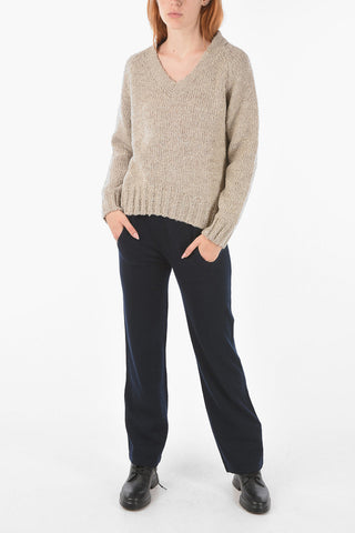 solid color v-neck sweater