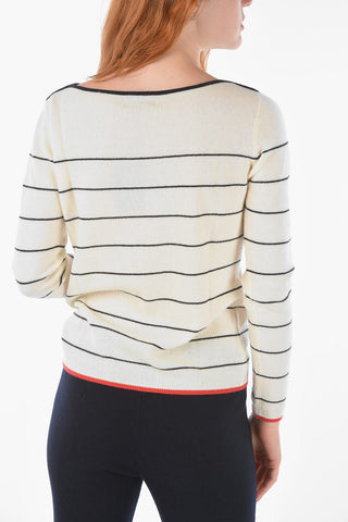 striped cashmere boatneck sweater