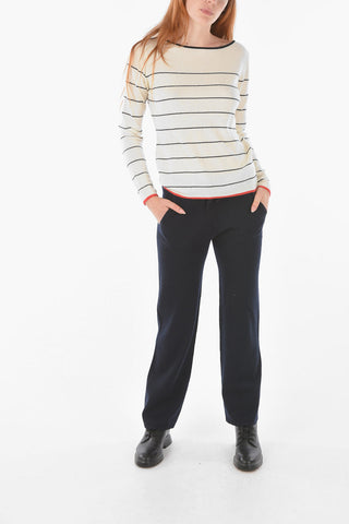 striped cashmere boatneck sweater