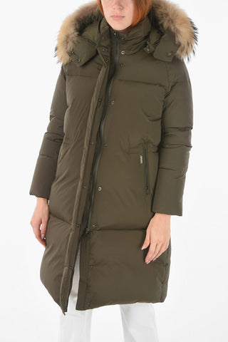 Piumino ESTER oversize con rifinitura in vera pelliccia