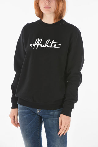 cropped paper-clip printed hoodie