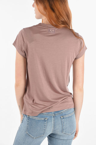 Solid Color T-RECUP-C.C  Crew-neck T-shirt
