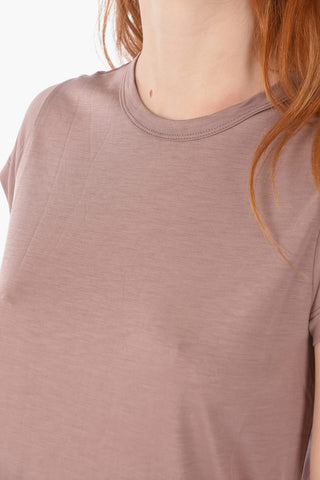Solid Color T-RECUP-C.C  Crew-neck T-shirt