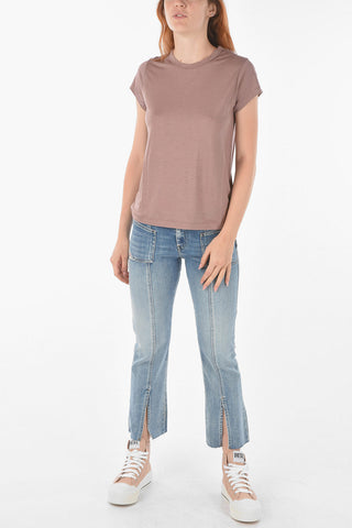 Solid Color T-RECUP-C.C  Crew-neck T-shirt