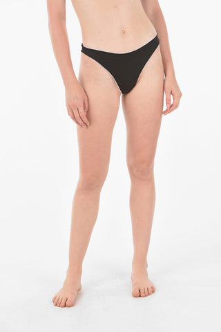 Slip Bikini Sgambato con Logo Stampato