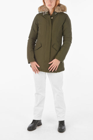 Hidden Closure MINERVA Down Jacket with Removable Real Fur