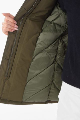 Hidden Closure MINERVA Down Jacket with Removable Real Fur