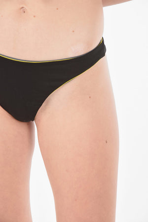 High-Cut Bikini Brief with Printed Logo