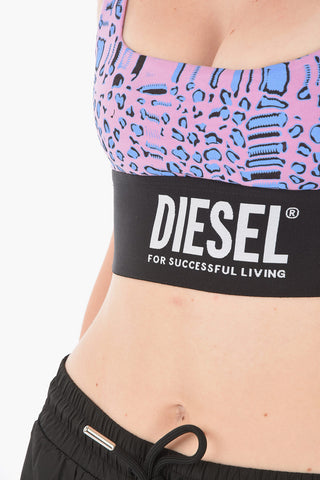 Animal Patterned UFSB-LOUISA Active Crop Top