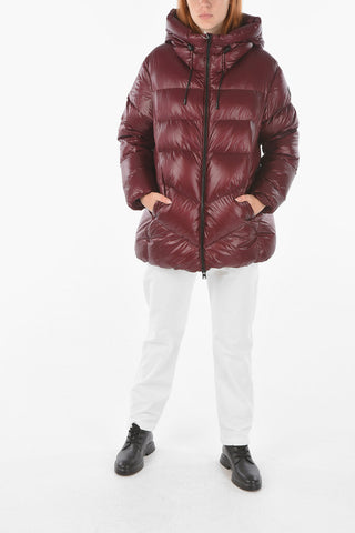 quilted PACKABLE BIRCH down jacket with hood