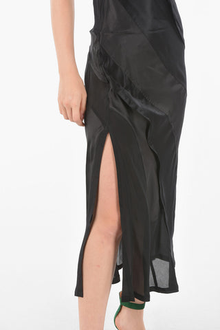 split-side hem sleeveless D-GAIA dress