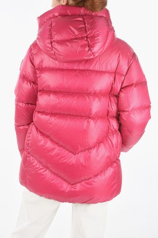 Contrasting Details PACKABLE BIRCH Down Jacket with Zip Closure