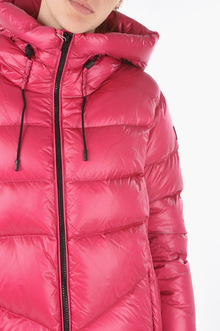Contrasting Details PACKABLE BIRCH Down Jacket with Zip Closure