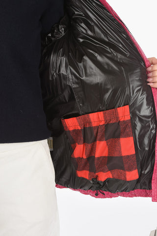Contrasting Details PACKABLE BIRCH Down Jacket with Zip Closure