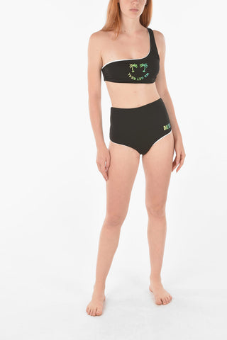 Einschulter-Bikini-Top WE GET REAL mit Print