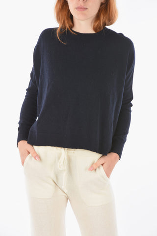 solid color crew-neck sweater