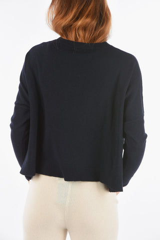 solid color crew-neck sweater