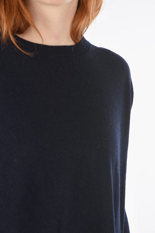 solid color crew-neck sweater