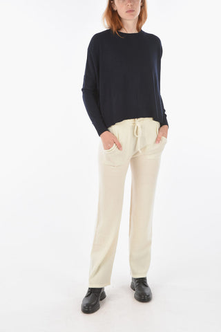 solid color crew-neck sweater