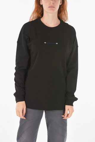 Solid Color Long Sleeve T-BLONG Crew-neck T-shirt