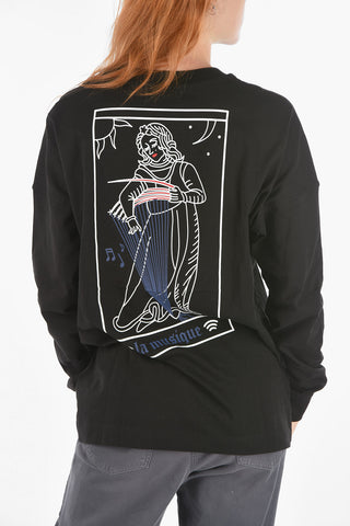 Solid Color Long Sleeve T-BLONG Crew-neck T-shirt