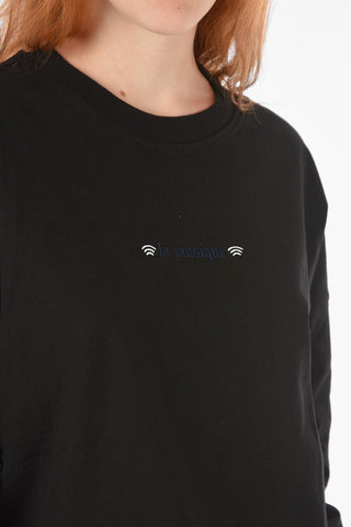 Solid Color Long Sleeve T-BLONG Crew-neck T-shirt