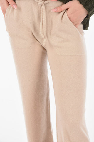drawstring waist cashmere joggers