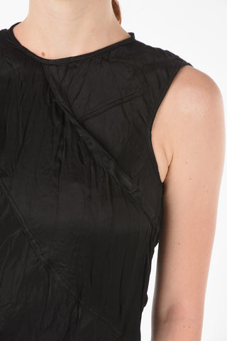 vestito D-BETH increspato con schiena scoperta
