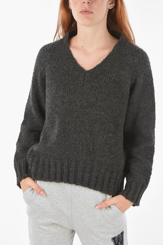 solid color v-neck sweater