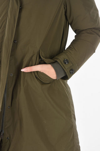 real fur trimming KEYSTONE down jacket with hidden closure